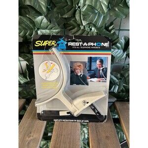 Vintage Super Rest-A-Phone Landline Shoulder Support Telephone Phone Rest Tan